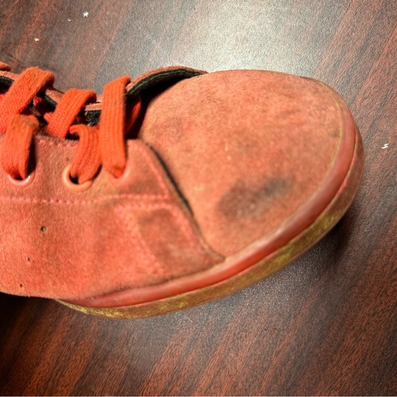 Men's Size 11.5 Adidas Stan Smith "Power Red" Suede - Picture 5 of 7